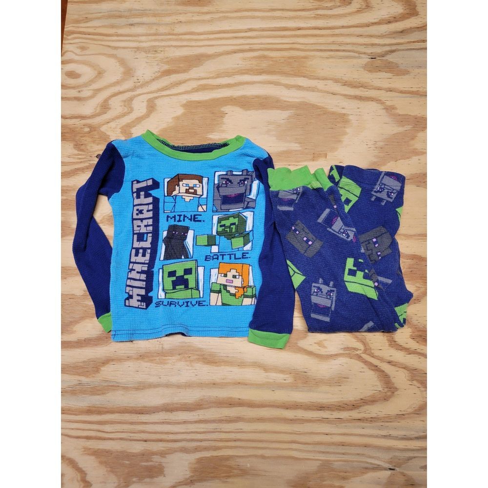 Minecraft Boys Pajama‎ Set Size 6 Skinny